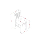 Ensemble de salle à manger style campagne française - Table et chaises 5 pièces pour cuisine ou coin repas