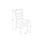 Table à manger rectangulaire 5 pièces HomeStock, finition cappuccino, plateau en bois massif, avec 4 chaises