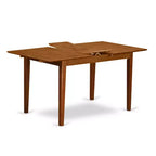 Dinette Set with Chairs - Kitchen Table Set, Small Dining Table with Leaf, Saddle Brown Finish