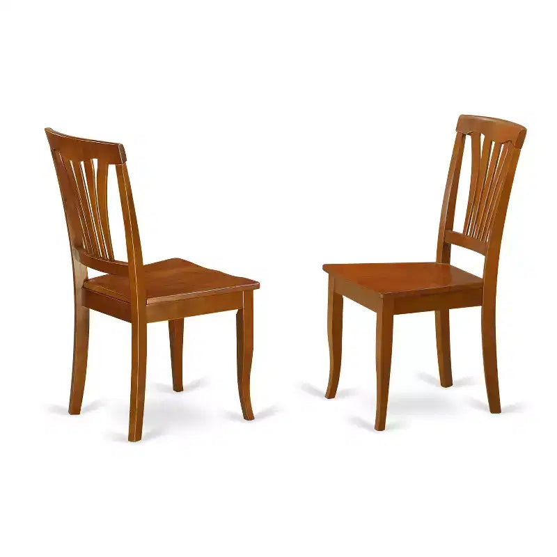 Ensemble de salle à manger avec chaises - Ensemble de table de cuisine, Petite table de salle à manger avec rallonge, Finition marron selle