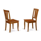Ensemble de salle à manger avec chaises - Ensemble de table de cuisine, Petite table de salle à manger avec rallonge, Finition marron selle
