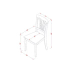 Ensemble de salle à manger avec chaises - Ensemble de table de cuisine, Petite table de salle à manger avec rallonge, Finition marron selle