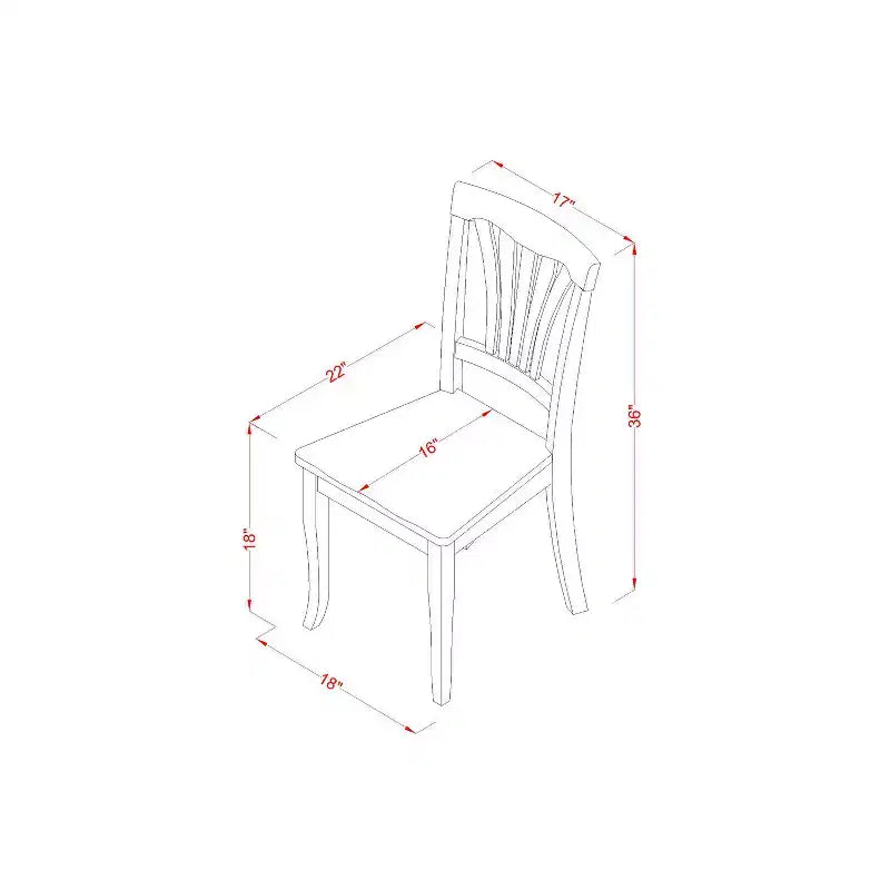 Ensemble de salle à manger avec chaises - Ensemble de table de cuisine, Petite table de salle à manger avec rallonge, Finition marron selle