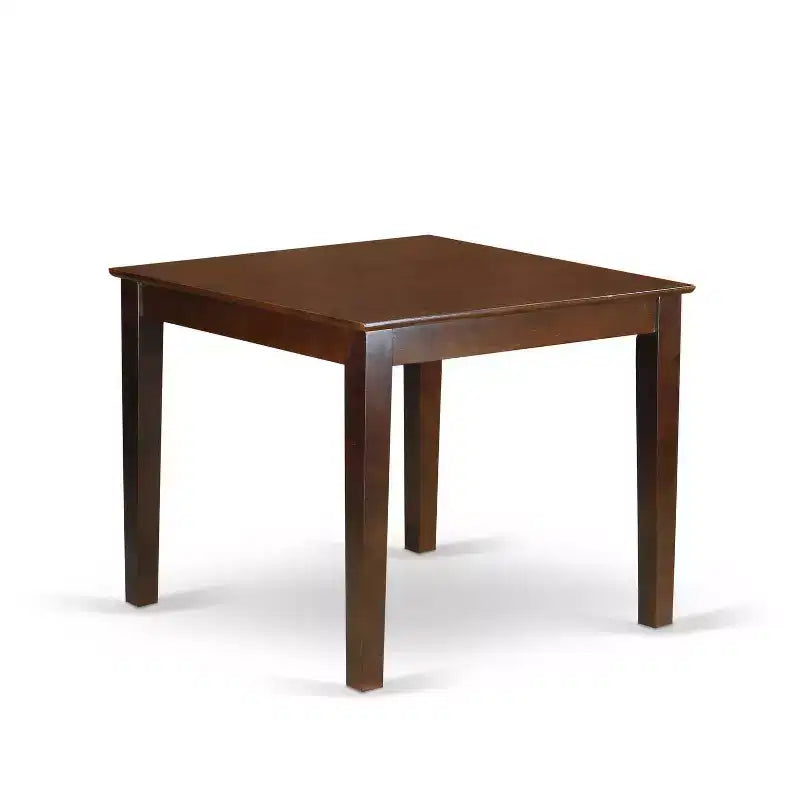 Ensemble table de salle à manger 3 pièces en acajou HomeStock avec plateau rectangulaire en bois massif