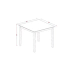 Ensemble table de salle à manger 3 pièces en acajou HomeStock avec plateau rectangulaire en bois massif