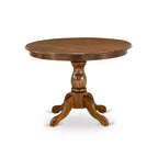 Ensemble de salle à manger 3 pièces en bois massif finition acacia et noyer – Dessus capitonné – Pour 4 personnes