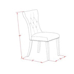 Ensemble de salle à manger 3 pièces en bois massif finition acacia et noyer – Dessus capitonné – Pour 4 personnes