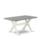 Table à manger HomeStock 7 pièces en bois massif finition chêne naturel avec 6 chaises