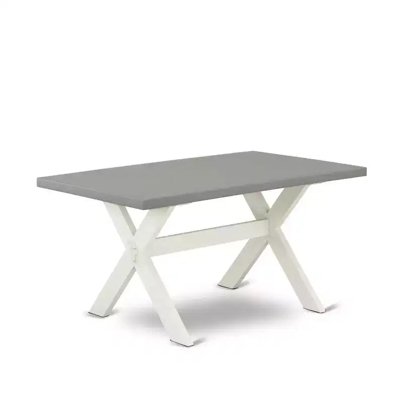 Table à manger HomeStock 7 pièces en bois massif finition chêne naturel avec 6 chaises