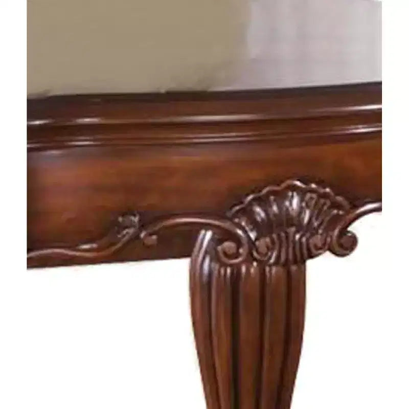 Table d'appoint haute Royal Hampton Square avec pieds courbés et étagère inférieure, brun cerise