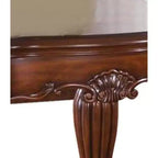 Table d'appoint haute Royal Hampton Square avec pieds courbés et étagère inférieure, brun cerise
