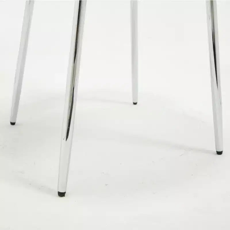 Lot de 2 chaises de salle à manger modernes rembourrées avec dossier incurvé et pieds en métal, chaises de salle à manger sans accoudoirs pour la salle à manger ou la cuisine-Panipeachy