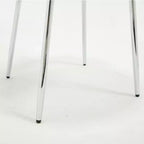 Lot de 2 chaises de salle à manger modernes rembourrées avec dossier incurvé et pieds en métal, chaises de salle à manger sans accoudoirs pour la salle à manger ou la cuisine-Panipeachy
