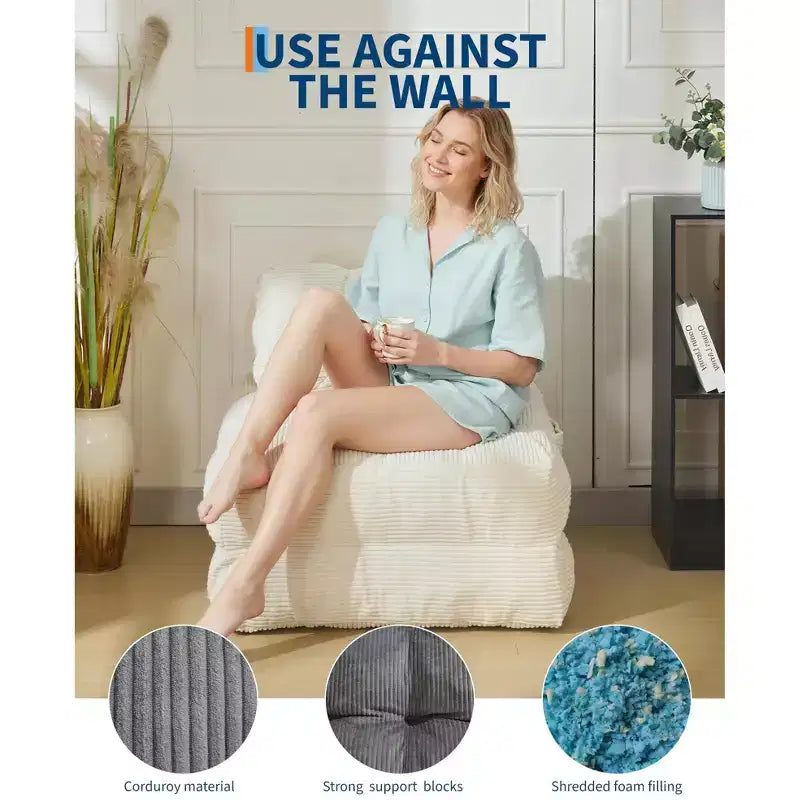 Canapé-lit pliant, Fauteuil lit convertible une place avec oreiller, matelas et support dorsal, Housse lavable en machine, pour Salon, Chambre universitaire, Appartement
