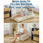 Canapé-lit pliant, Fauteuil lit convertible une place avec oreiller, matelas et support dorsal, Housse lavable en machine, pour Salon, Chambre universitaire, Appartement