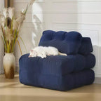 Canapé-lit pliant, Fauteuil lit convertible une place avec oreiller, matelas et support dorsal, Housse lavable en machine, pour Salon, Chambre universitaire, Appartement