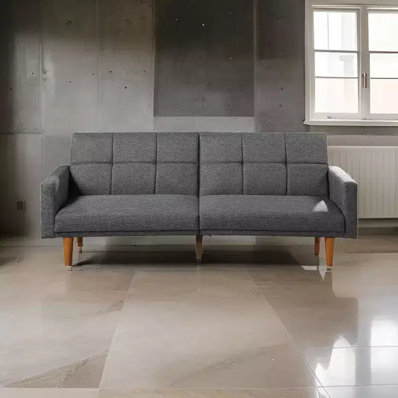 Canapé réglable en tissu Royal Hampton avec dossier capitonné carré, gris clair