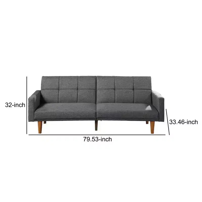 Canapé réglable en tissu Royal Hampton avec dossier capitonné carré, gris clair