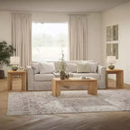 Table d'appoint d'angle moderne en bois massif Jofran, Lux