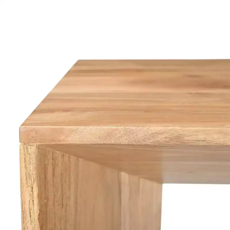 Table d'appoint d'angle moderne en bois massif Jofran, Lux