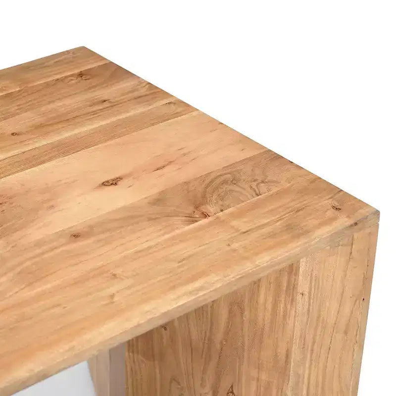 Table d'appoint d'angle moderne en bois massif Jofran, Lux