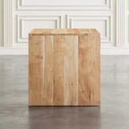 Table d'appoint d'angle moderne en bois massif Jofran, Lux
