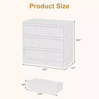 Commode 4 tiroirs pour chambre à coucher, table de chevet 4 tiroirs de rangement spacieux, petite commode de rangement moderne pour salon