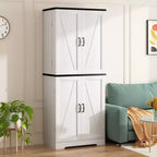 Armoire de cuisine Celebalcony 66.7 avec étagères de porte, tiroir caché et étagère réglable. Meuble de rangement autoportant pour cuisine, salle à manger.