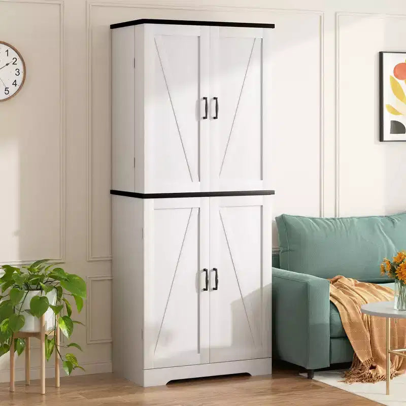 Armoire de cuisine Celebalcony 66.7 avec étagères de porte, tiroir caché et étagère réglable. Meuble de rangement autoportant pour cuisine, salle à manger.