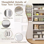 Armoire de cuisine Celebalcony 66.7 avec étagères de porte, tiroir caché et étagère réglable. Meuble de rangement autoportant pour cuisine, salle à manger.