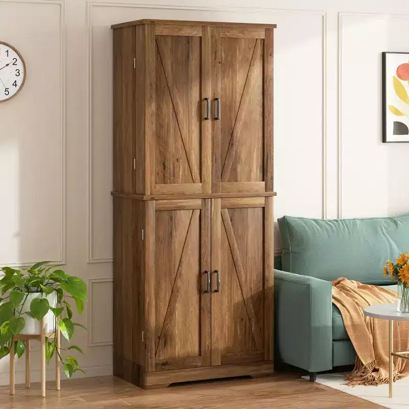 Armoire de cuisine Celebalcony 66.7 avec étagères de porte, tiroir caché et étagère réglable. Meuble de rangement autoportant pour cuisine, salle à manger.