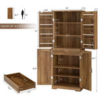 Armoire de cuisine Celebalcony 66.7 avec étagères de porte, tiroir caché et étagère réglable. Meuble de rangement autoportant pour cuisine, salle à manger.