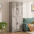 Armoire de cuisine Celebalcony 66.7 avec étagères de porte, tiroir caché et étagère réglable. Meuble de rangement autoportant pour cuisine, salle à manger.