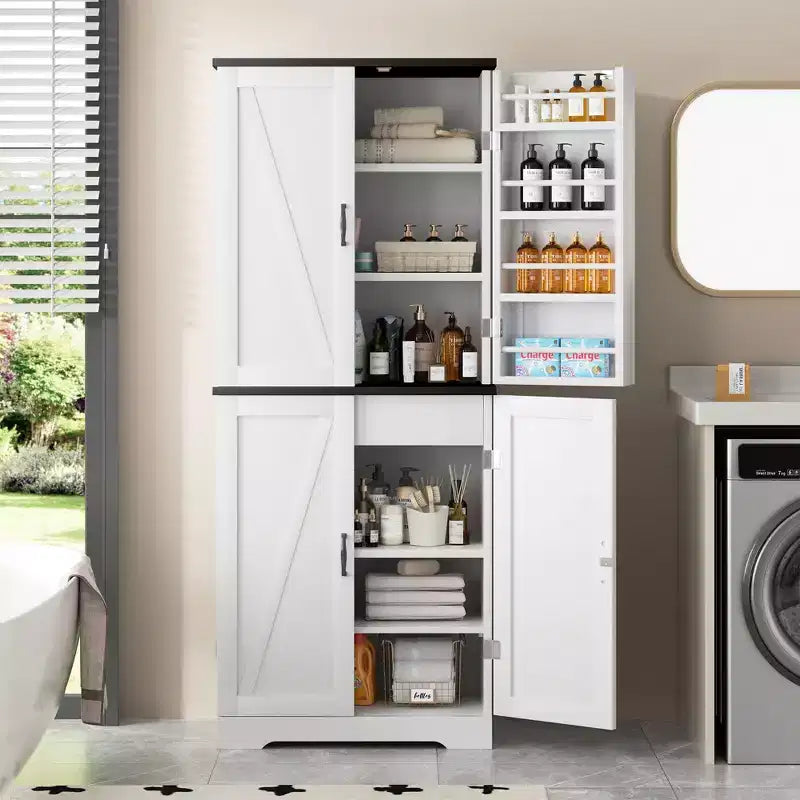 Armoire de cuisine Celebalcony 66.7 avec étagères de porte, tiroir caché et étagère réglable. Meuble de rangement autoportant pour cuisine, salle à manger.