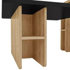 Table basse gigogne de ferme lot de 2, ensemble de tables basses rectangulaires avec rangement pour le salon