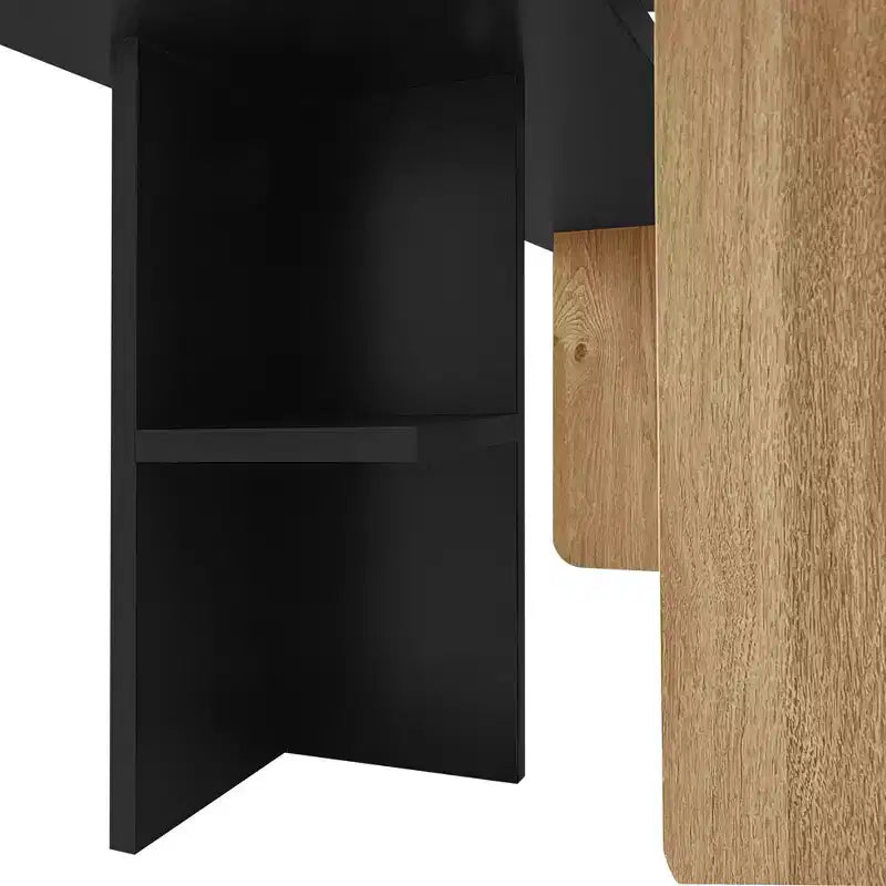 Table basse gigogne de ferme lot de 2, ensemble de tables basses rectangulaires avec rangement pour le salon