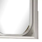 Miroir de commode Royal Hampton, 38 pouces, hévéa blanc, panneaux gaufrés avec LED