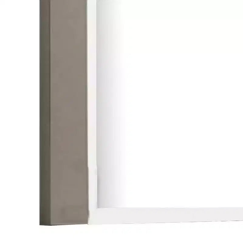 Miroir de commode Royal Hampton, 40 po, Bois taupe clair élégant, Design sans cadre
