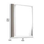 Miroir de commode Royal Hampton, 40 po, Bois taupe clair élégant, Design sans cadre