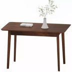Table de salle à manger rectangulaire de 120 cm pour 4 personnes, table de cuisine moderne de style Mid-Century avec pieds en bois d'hévéa pour salle à manger
