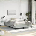 Bed Frame Light Grey Velvet (100% polyester), plywood Full