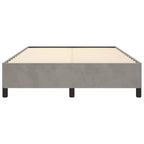 Cadre de lit Velours gris clair (100 % polyester), contreplaqué Grand lit