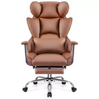 Chaise de bureau ERDOM, fauteuil de direction grand format avec repose-pieds, support dorsal ergonomique inclinable et haut