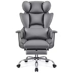 Chaise de bureau ERDOM, fauteuil de direction grand format avec repose-pieds, support dorsal ergonomique inclinable et haut
