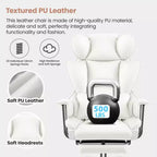 Chaise de bureau ERDOM, fauteuil de direction grand format avec repose-pieds, support dorsal ergonomique inclinable et haut