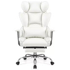 Chaise de bureau ERDOM, fauteuil de direction grand format avec repose-pieds, support dorsal ergonomique inclinable et haut