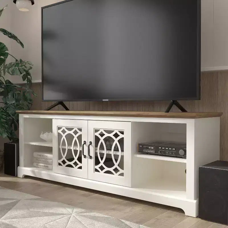 Meuble TV Galano avec rangement à porte découpée 68,2 L 17,1 P 23,7 H
