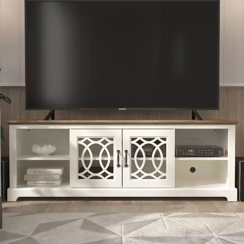 Meuble TV Galano avec rangement à porte découpée 68,2 L 17,1 P 23,7 H