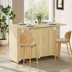 Table de cuisine roulante Garvee sur roulettes avec abattant, meuble de poubelle basculant, meuble de rangement, tiroir, porte-épices, chariot de cuisine