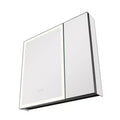 VEVOR Lighted Medicine Cabinet with Mirror, 30 x 28 in Recessed or Wall Mount, 3 Color Dimmable LED Bathroom Medicine Cabinet , White